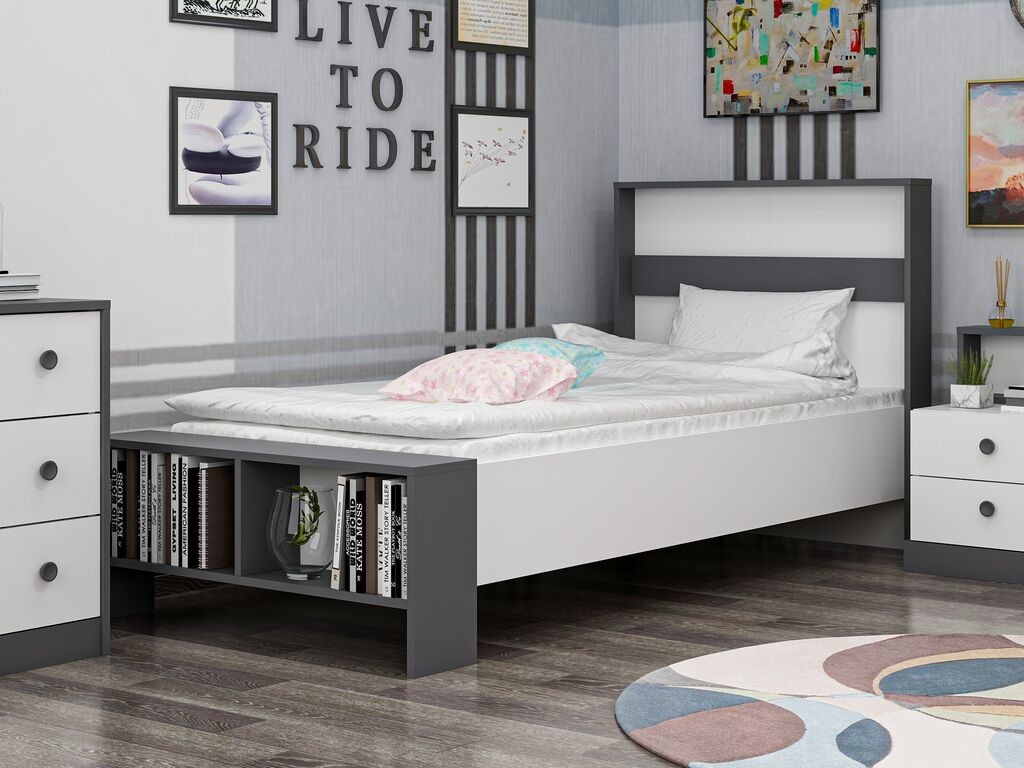 Рамка за кревет Hanah Home Life, 190x69x90 см, бела