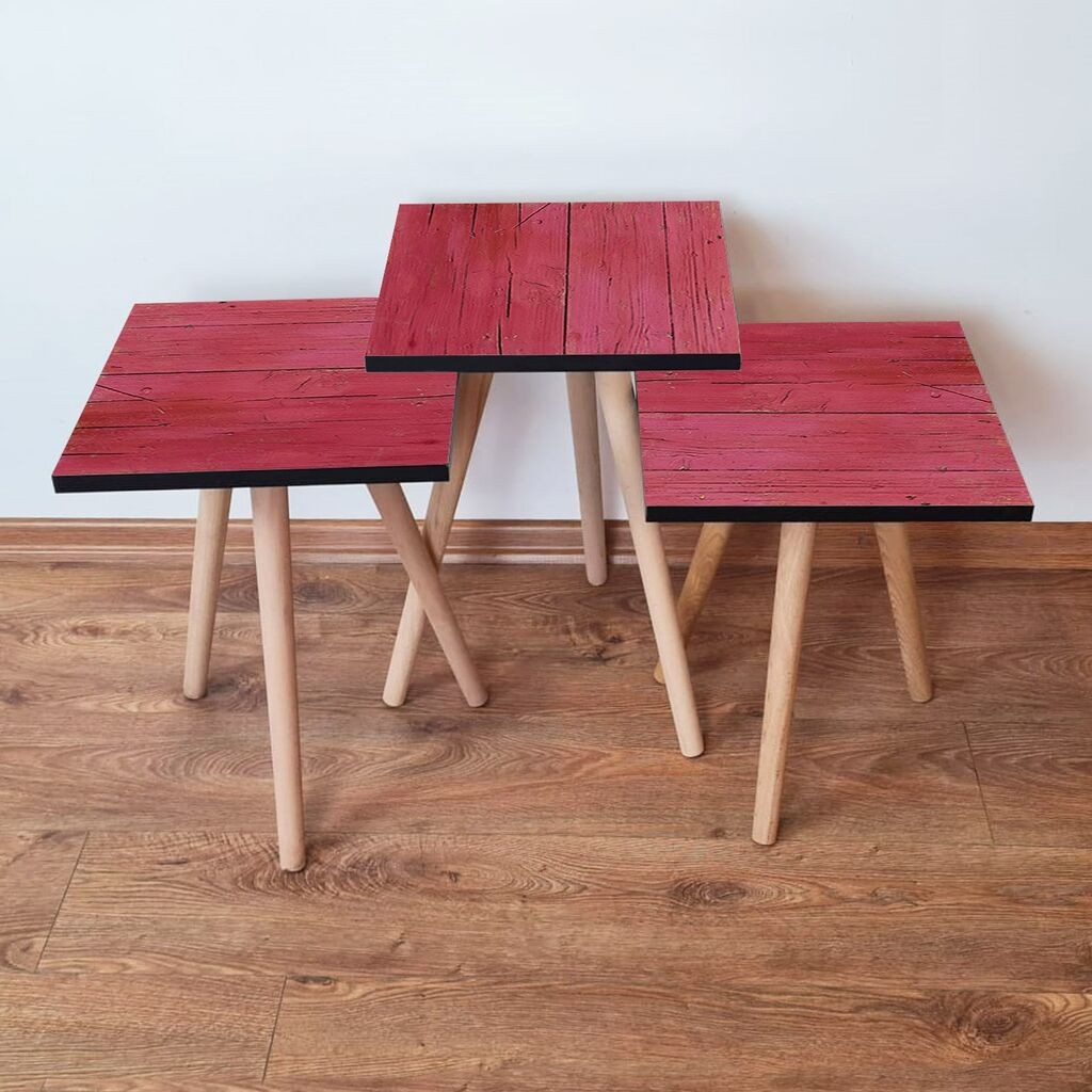 Комплет масички за кафе Hanah Home 3Shp128, 3 парчиња, розова