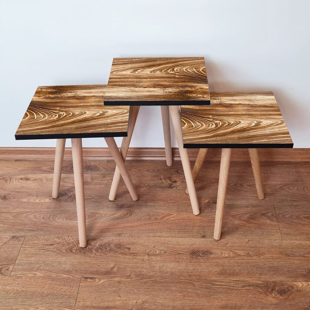 Комплет масички за кафе Hanah Home 3Shp346, 3 парчиња, боја на даб