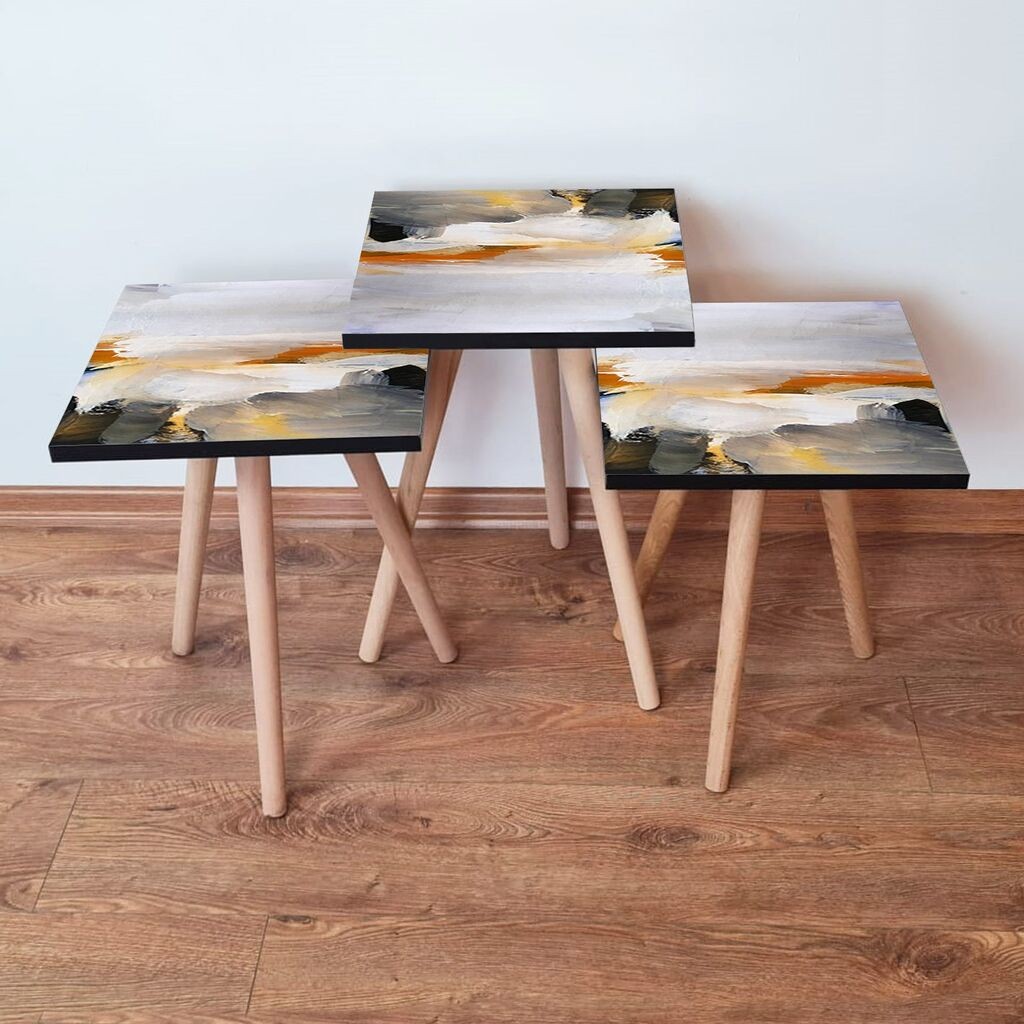 Комплет масички за кафе Hanah Home 3Shp96, 3 парчиња, шарени