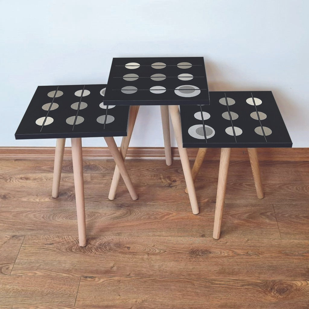 Комплет масички за кафе Hanah Home 3Shp66, 3 парчиња, црна