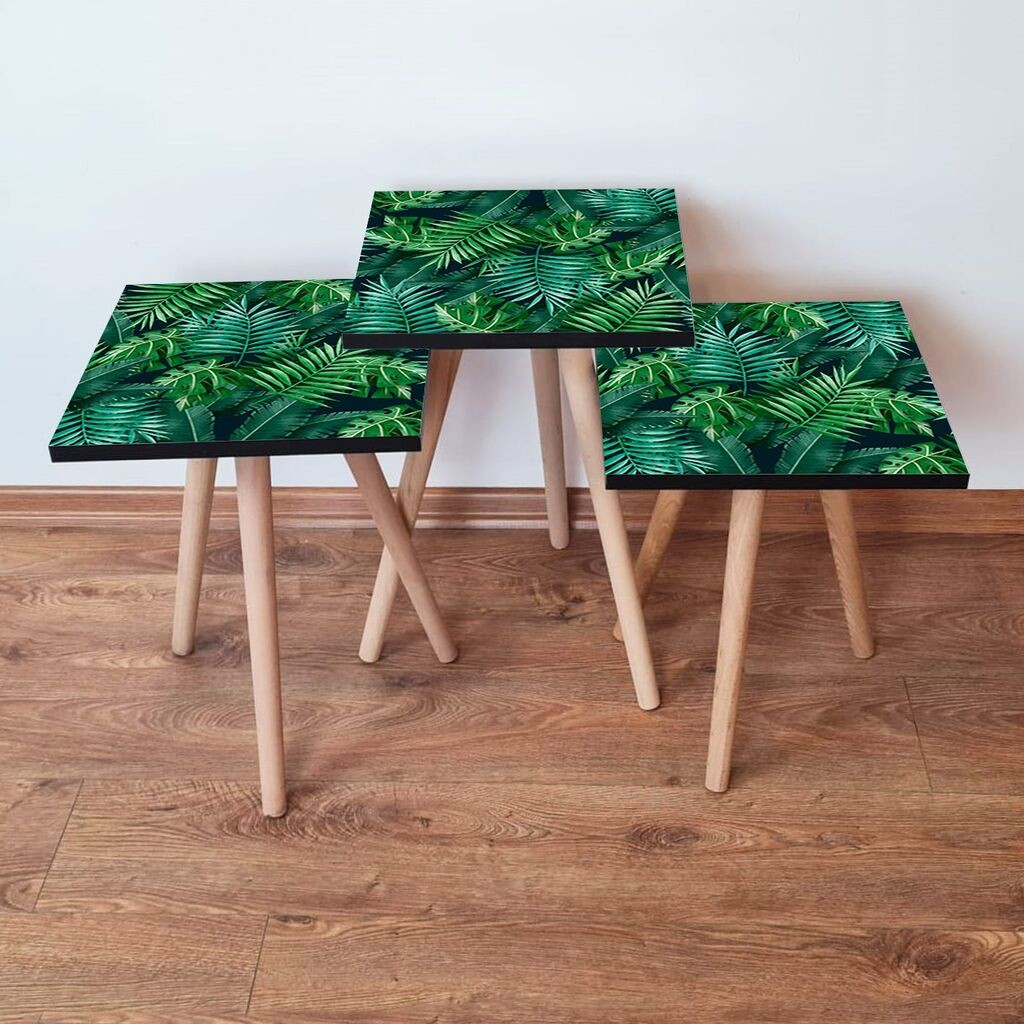 Комплет масички за кафе Hanah Home 3Shp202, 3 парчиња, зелена