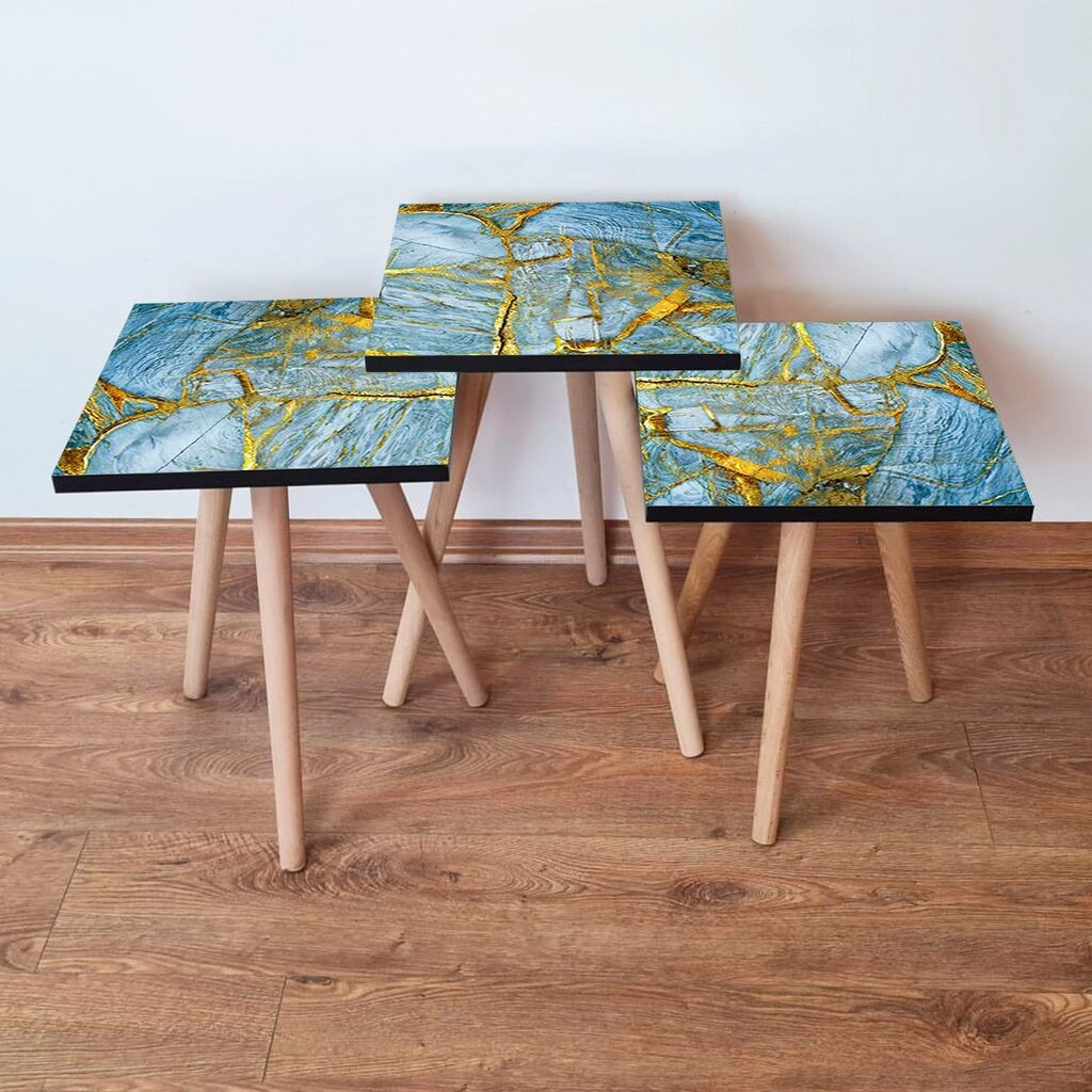 Комплет масички за кафе Hanah Home 3Shp235, 3 парчиња, тиркизна