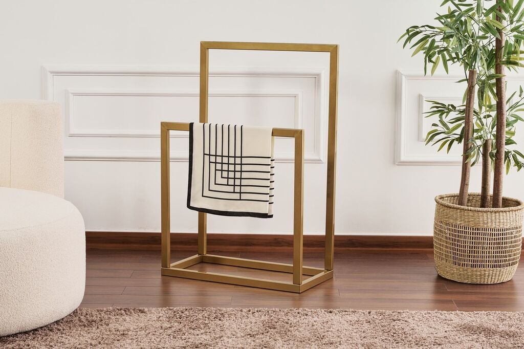 Полица за гардеробер Hanah Home Ged-032-A, 25x60x90 см, златна боја