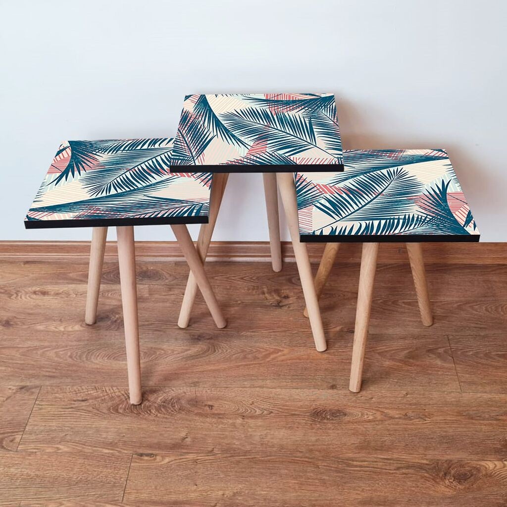 Комплет масички за кафе Hanah Home 3Shp208, 3 парчиња, шарени