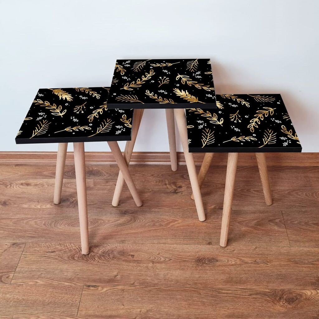 Комплет масички за кафе Hanah Home 3Shp382, 3 парчиња, црна