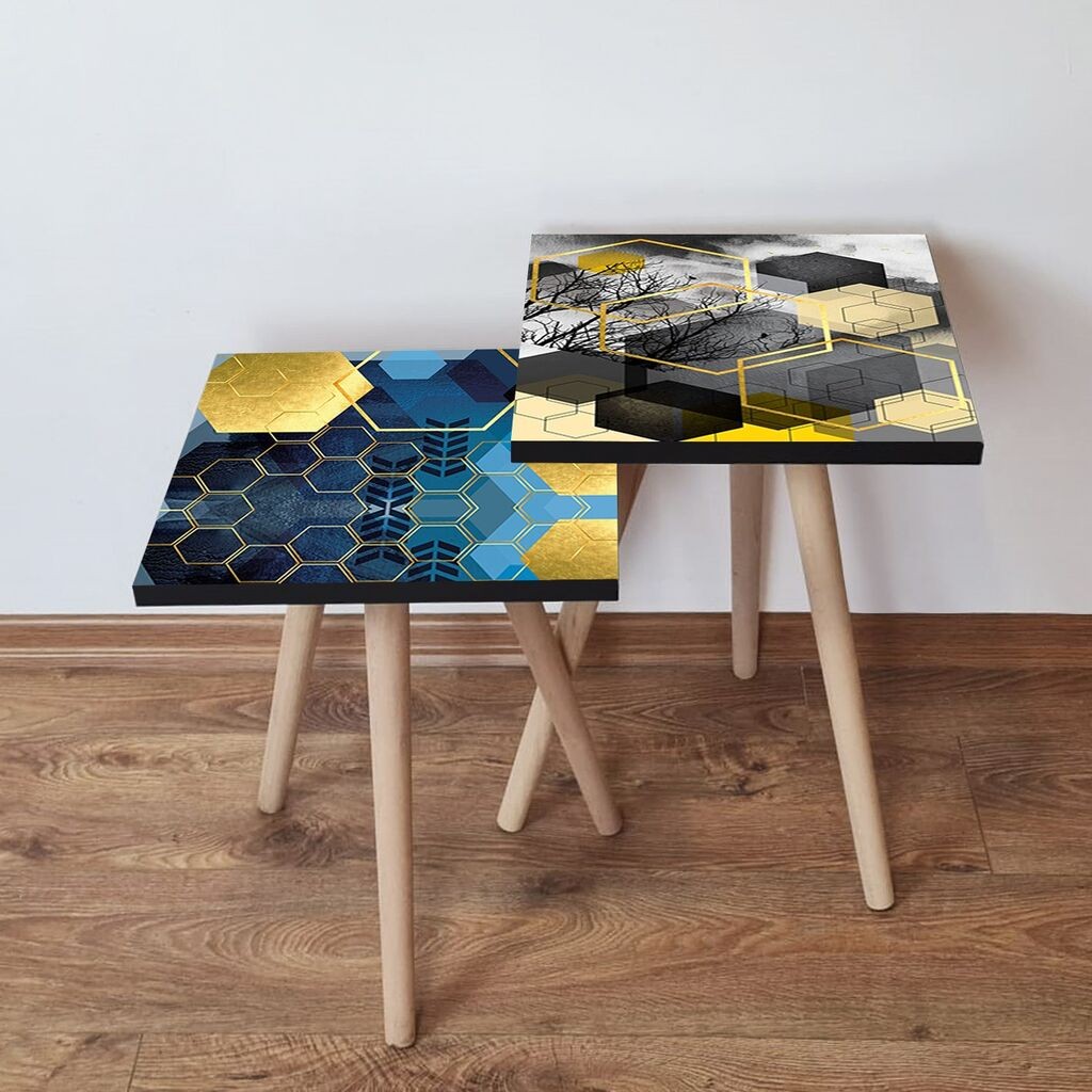 Комплет масички за кафе Hanah Home 2Shp267, 2 парчиња, шарени