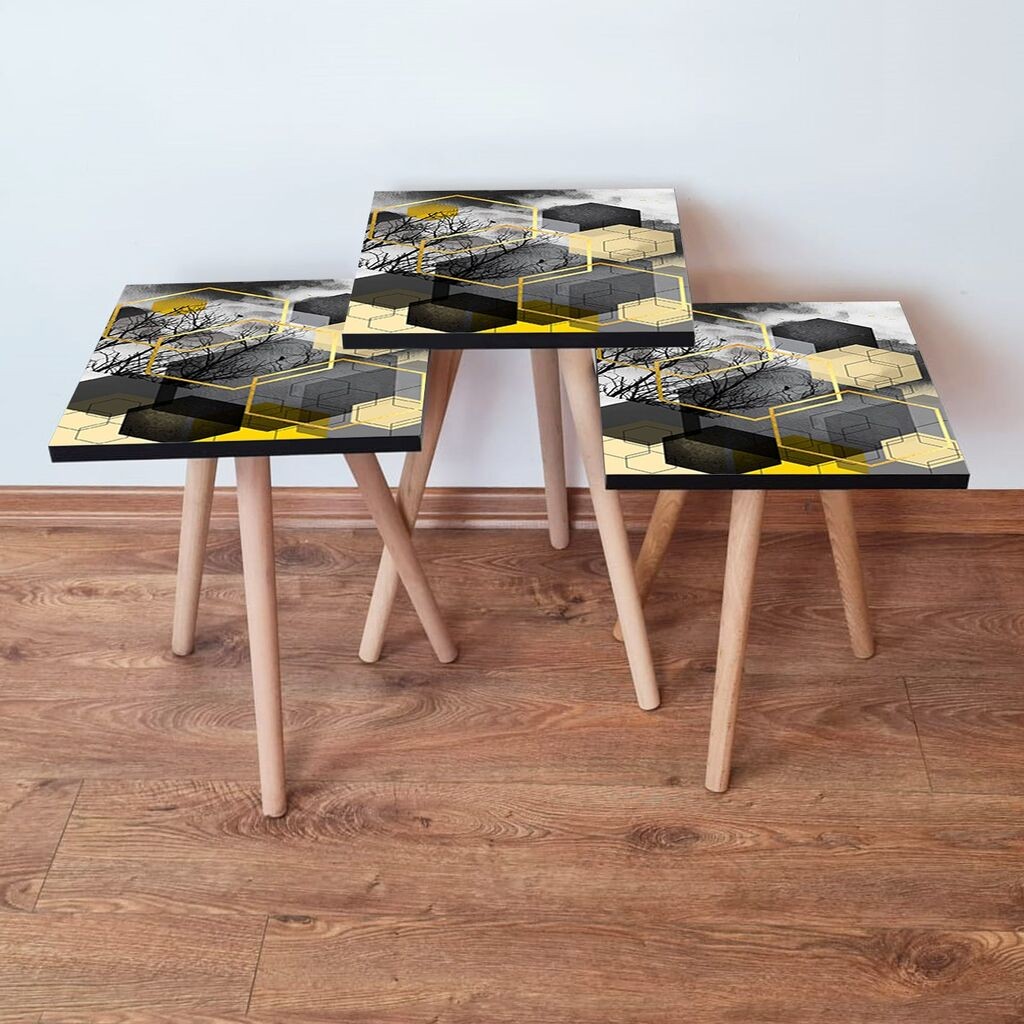 Комплет масички за кафе Hanah Home 3Shp162, 3 парчиња, шарени