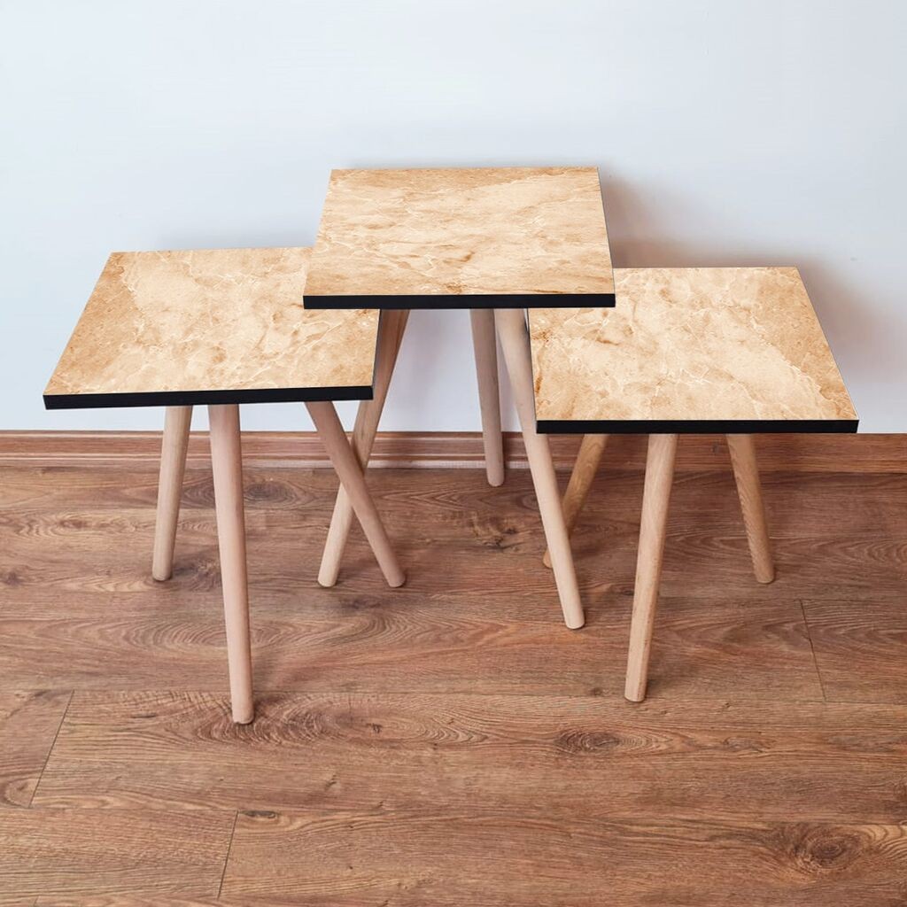 Комплет масички за кафе Hanah Home 3Shp254, 3 парчиња, беж