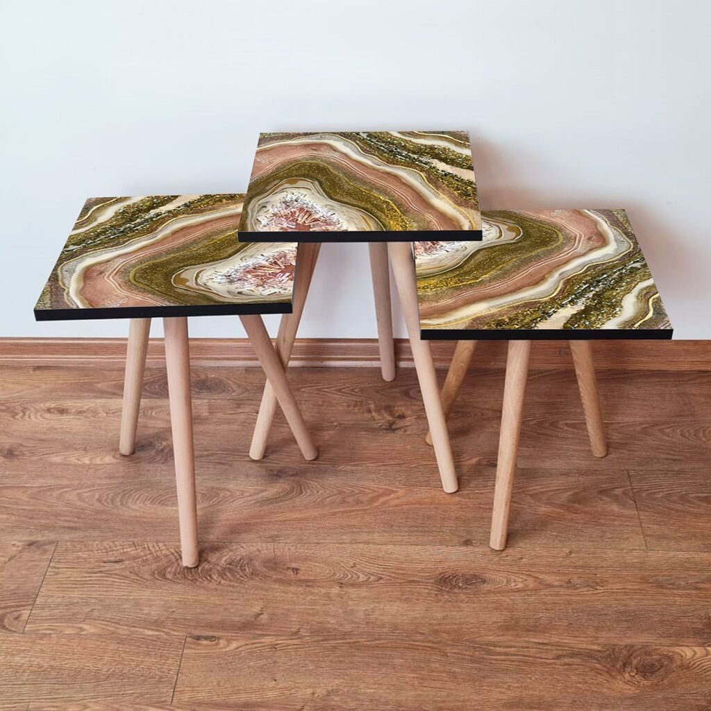 Комплет масички за кафе Hanah Home 3Shp296, 3 парчиња, шарени