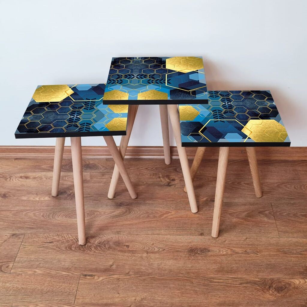 Комплет масички за кафе Hanah Home 3Shp160, 3 парчиња, шарени