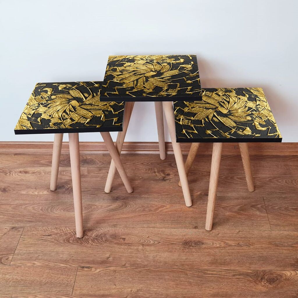 Комплет масички за кафе Hanah Home 3Shp93, 3 парчиња, шарени