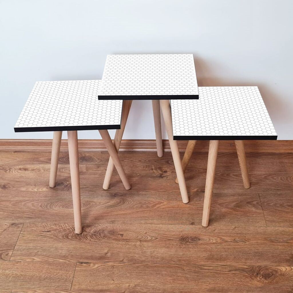 Комплет масички за кафе Hanah Home 3Shp399, 3 парчиња, бела