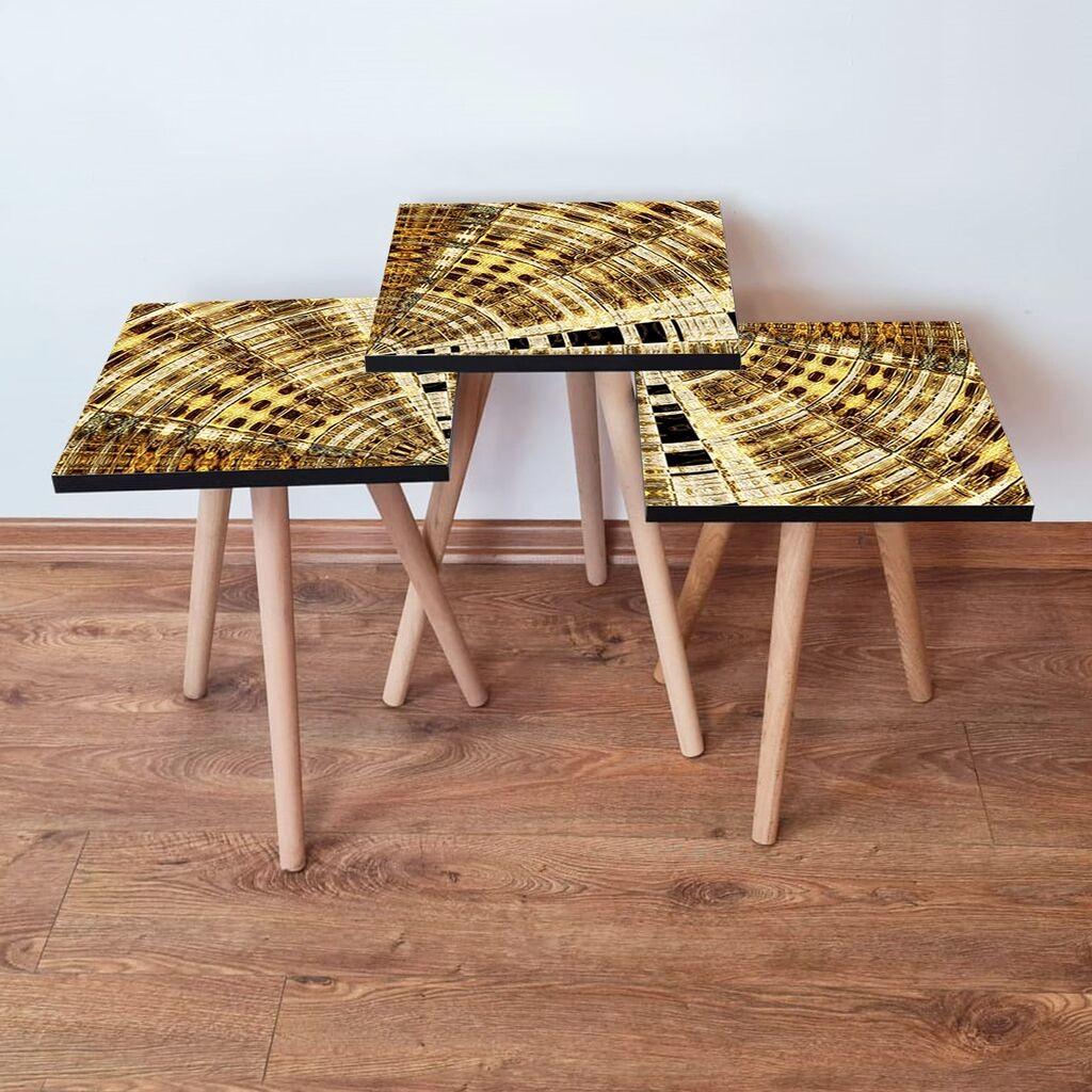 Комплет масички за кафе Hanah Home 3Shp142, 3 парчиња, шарени