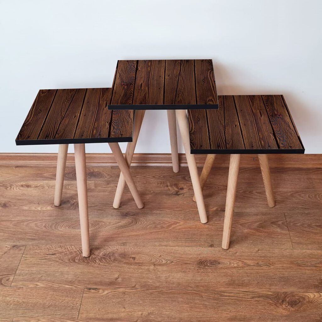 Комплет масички за кафе Hanah Home 3Shp365, 3 парчиња, кафеава