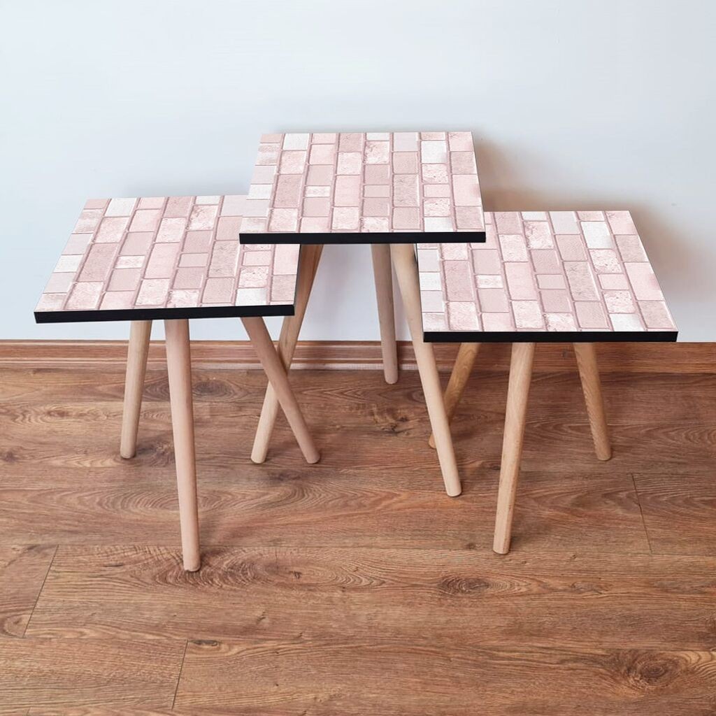 Комплет масички за кафе Hanah Home 3Shp316, 3 парчиња, светло розова