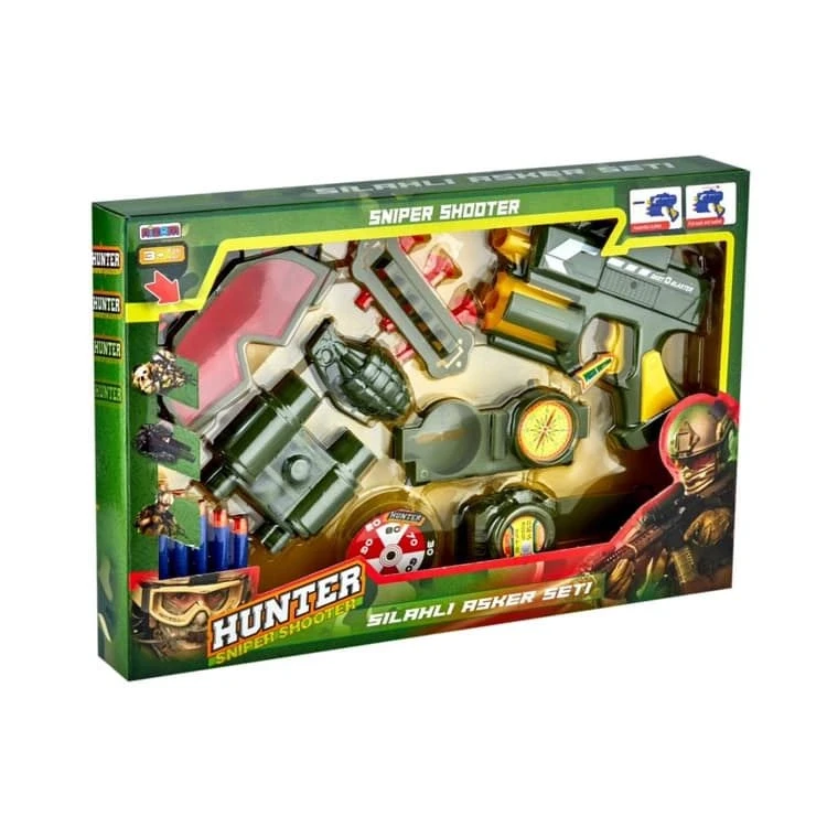 Воен сет со двоглед и компас