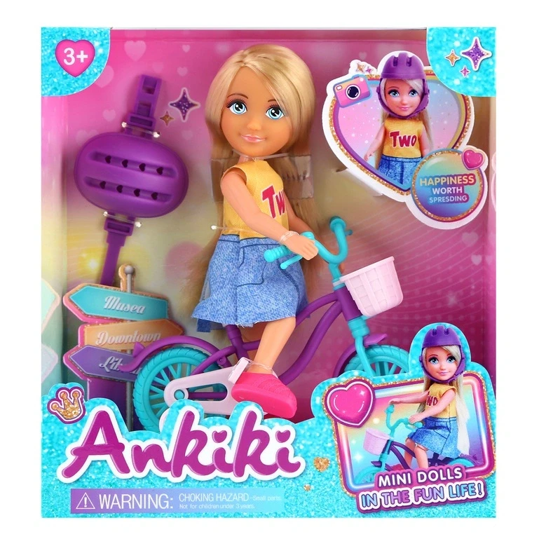 Кукла со велосипед