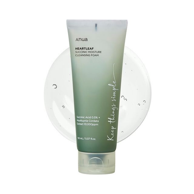 ANUA Heartleaf Succinic Moisture пена за чистење лице 150 ml