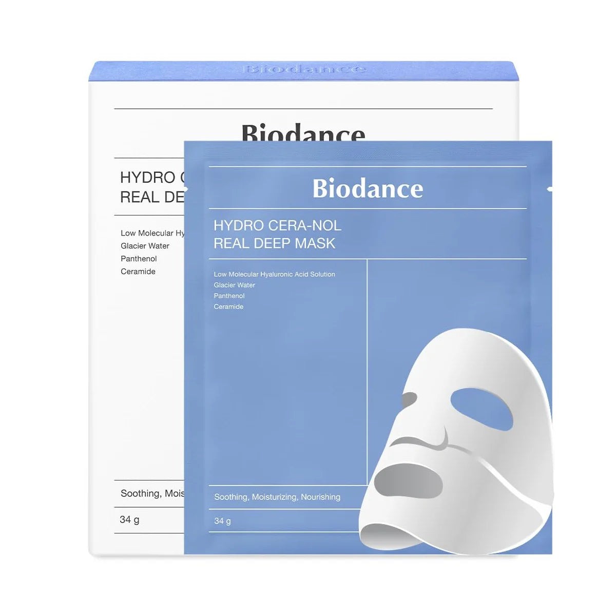 BIODANCE Hydro Cera-nol Real Deep маска за лице, 4 парчиња