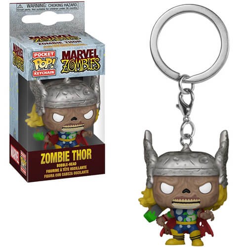 Funko Pocket POP! Marvel Zombies - Zombie Thor Bobble-Head Keychain Приврзок
