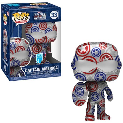 Funko POP! Artist Series Marvel: The Falcon and the Winter Soldier (with Plastic Case) (Special Edition) #33 Bobble-Head Фигура