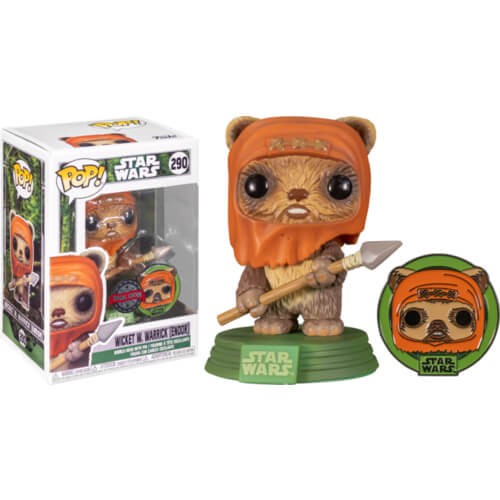 Funko POP! Wicket W. Warrick with Pin (Amazon Exclusive) #290 Bobble-Head Фигура