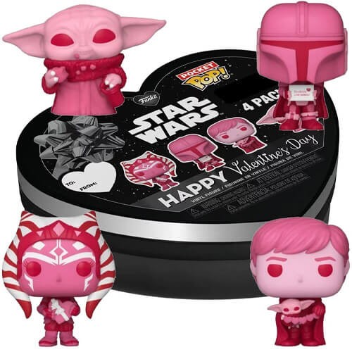 Funko 4-Pack Pocket Pop! Star Wars - The Mandalorian Happy Valentine's Day Box Фигура