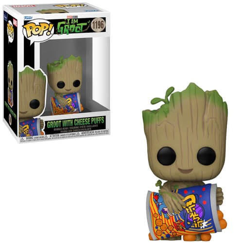 Funko Pop! I Am Groot - Groot with Cheese Puffs #1196 Bobble-Head Фигура