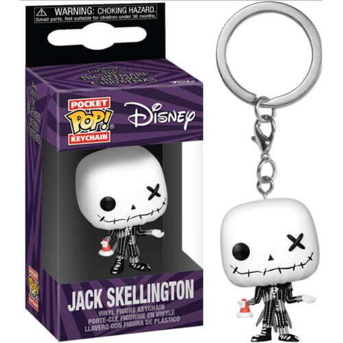 Funko Pocket Pop! Disney: The Nightmare Before Christmas (Patchwork) - Jack Skellington Vinyl Figure Keychain Приврзок