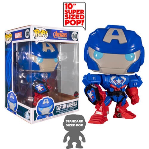 Funko POP! Marvel Avengers MechStrike - Captain America (Special Edition) (25cm) #841 Bobble-Head Фигура