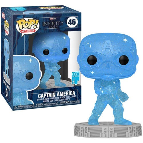 Funko POP! Art Series Marvel: The Infinity Saga - Captain America (with Plastic Case) #46 Bobble-Head Фигура