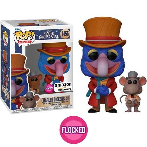 Funko Pop! & Buddy The Muppets: The Muppet Christmas Carol - Charles Dickens with Rizzo (Flocked) (Amazon Exclusive) #1456 Фигура