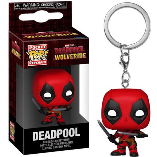 Funko Pocket Pop: Deadpool & Wolverine - Deadpool Bobble Head Keychain Приврзок