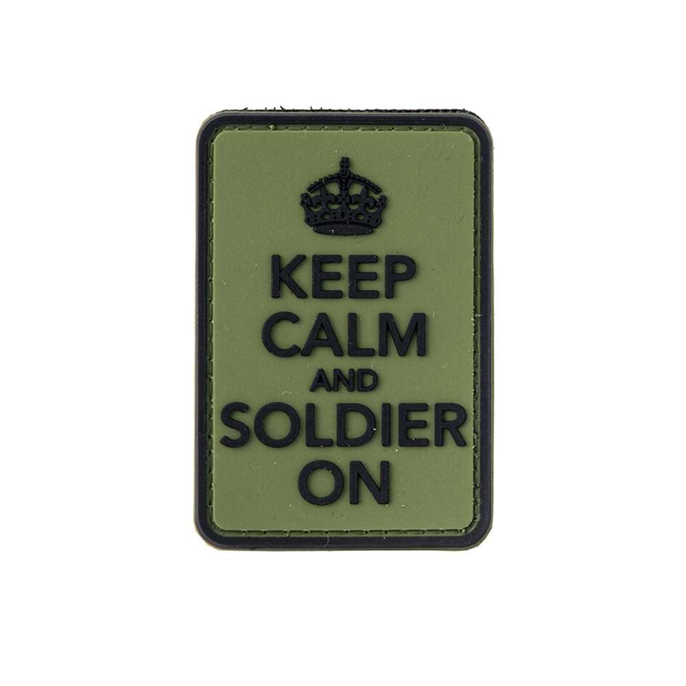 SECUBOR Лепенка keep calm and solider on od green 7.2x4.8