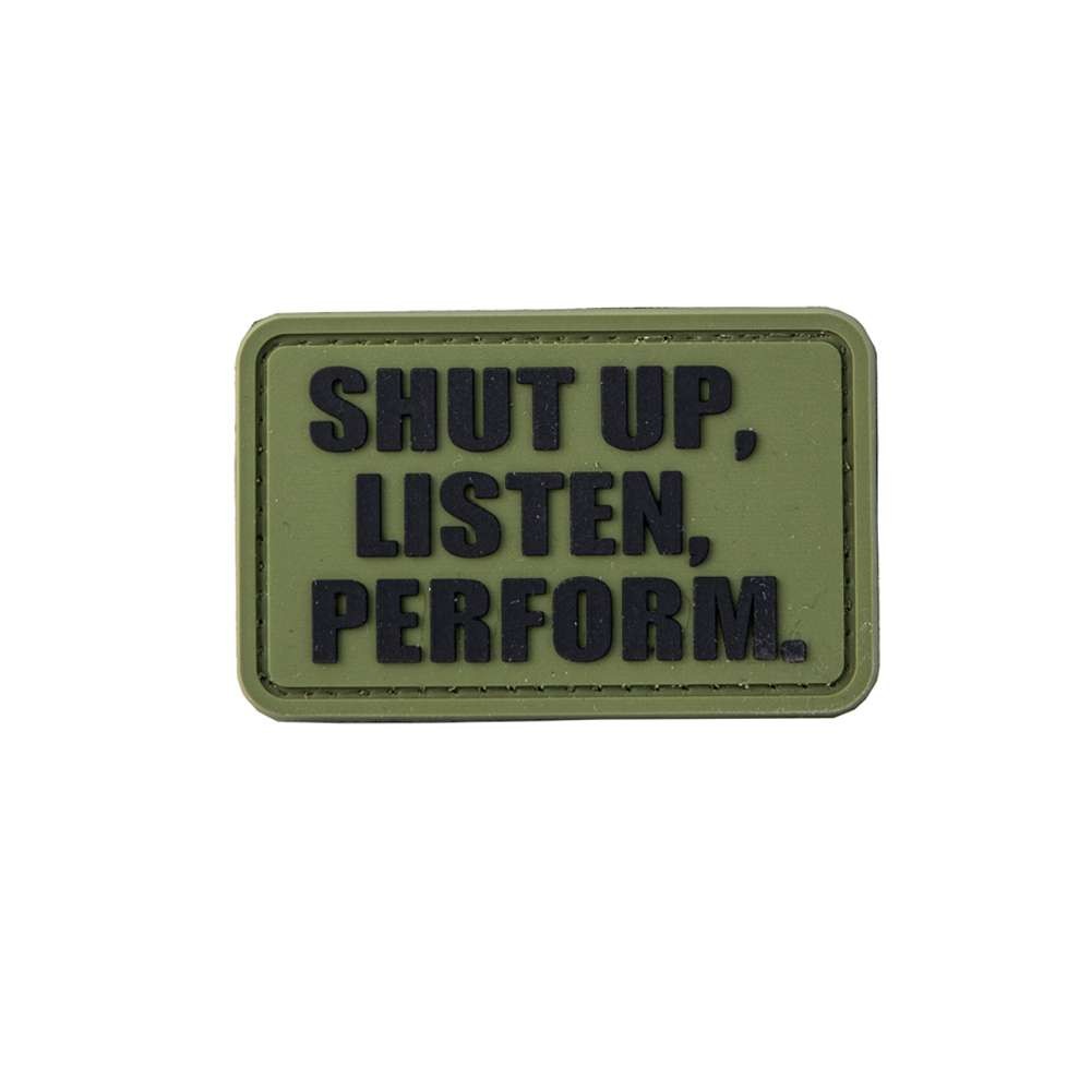 SECUBOR Лепенка shut up listen perform green 7x4.5