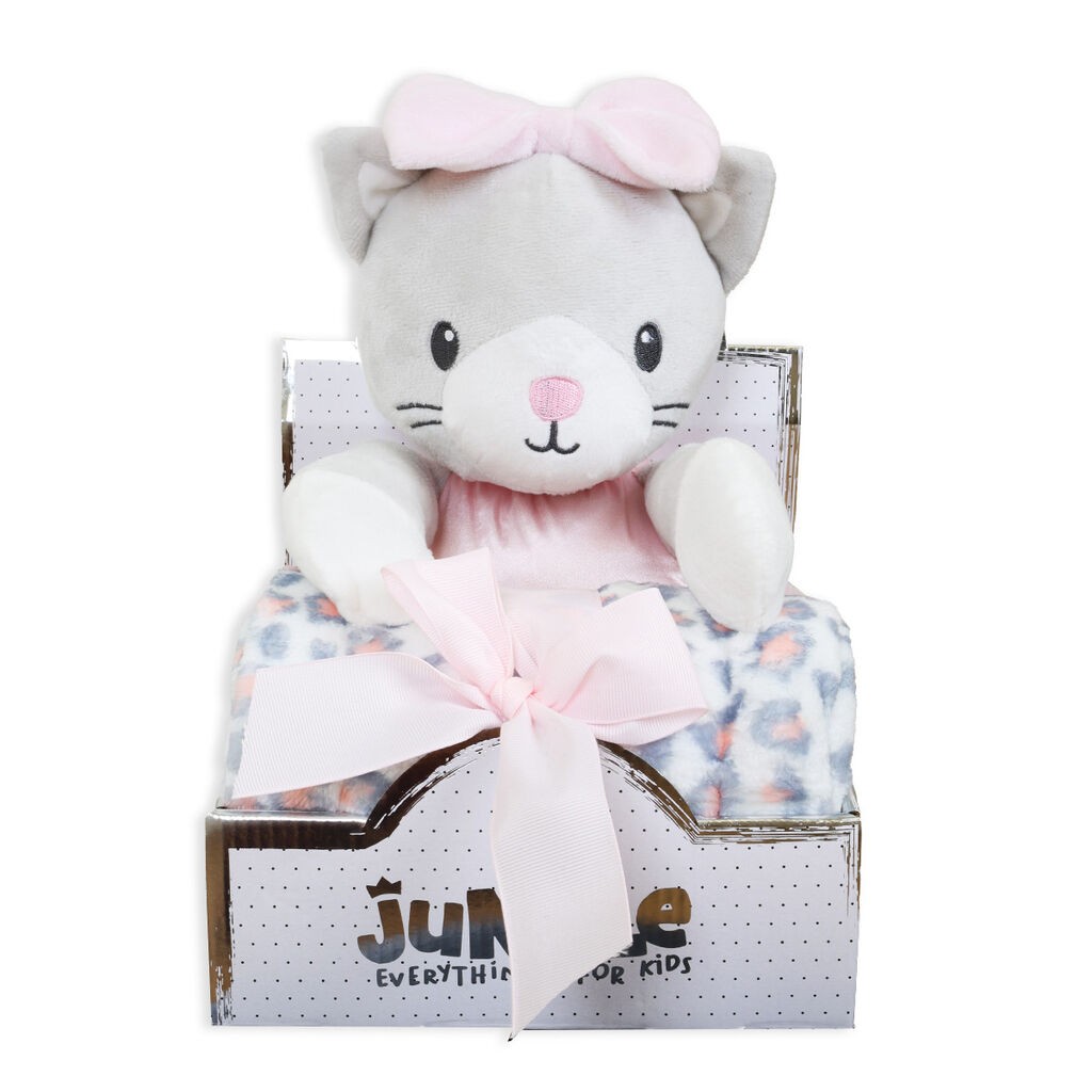 JUNGLE Ќебе со играчка Маче 31002213, Розева