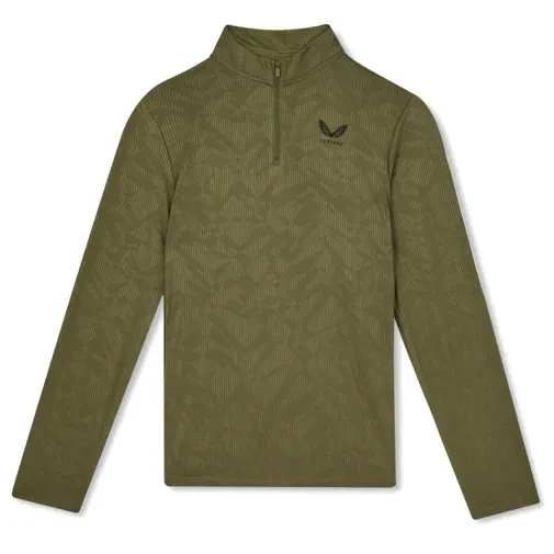 Машка маица Castore со вратоврска, зелена