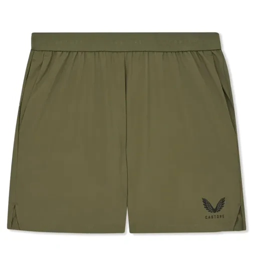 Машки шорцеви Castore 5 со брендиран ластик, зелени