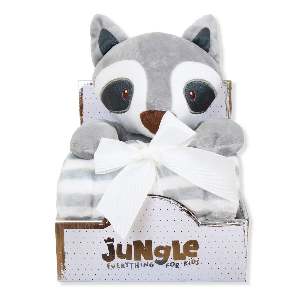 JUNGLE Ќебе со играчка Ракун 31002211, Сива