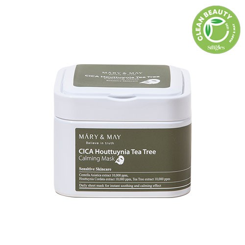 Mary&May Маска за лице CICA Houttuynia Tea Tree Calming Mask 30pcs