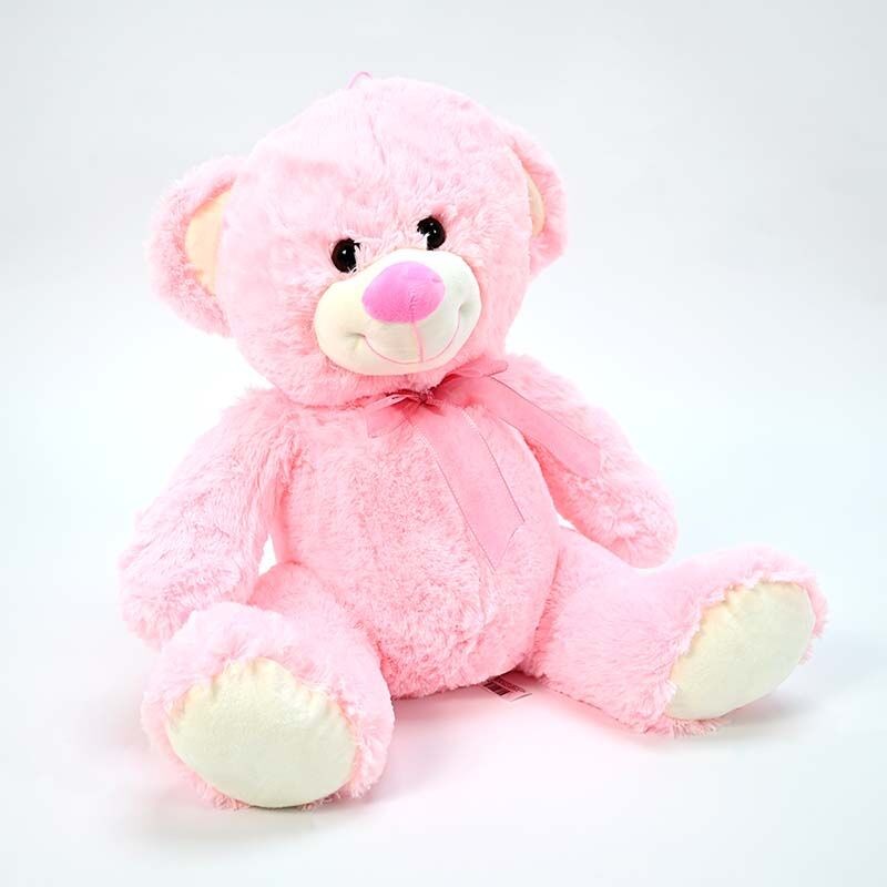 Amek  Мече со машна розево 45цм