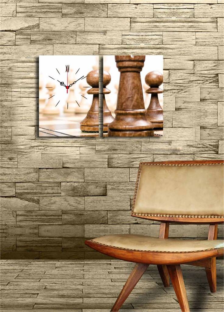 Wallity dzиден часовник 2P3040CS-123, 64x40 см, 2 дела