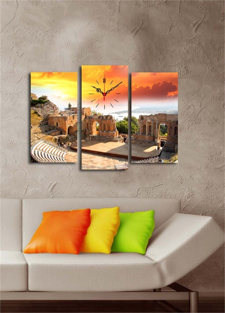 Wallity dzиден часовник 3PATCS-23, 66x45 см, 3 дела