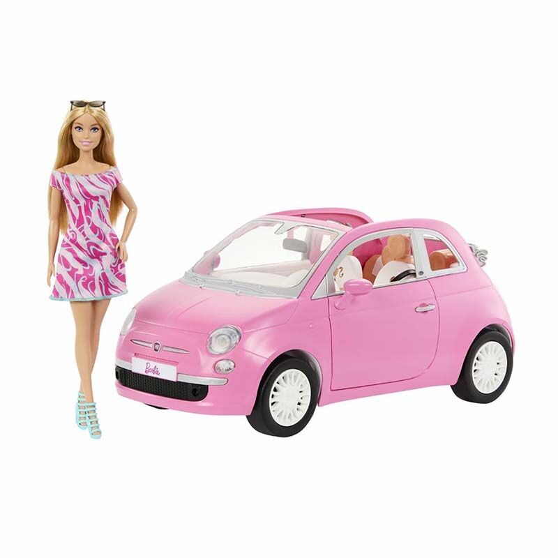 Dino  Барби во розев автомобил