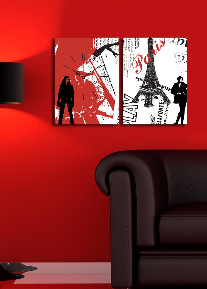 Wallity dzиден часовник 2P3040CS-140, 64x40 см, 2 дела