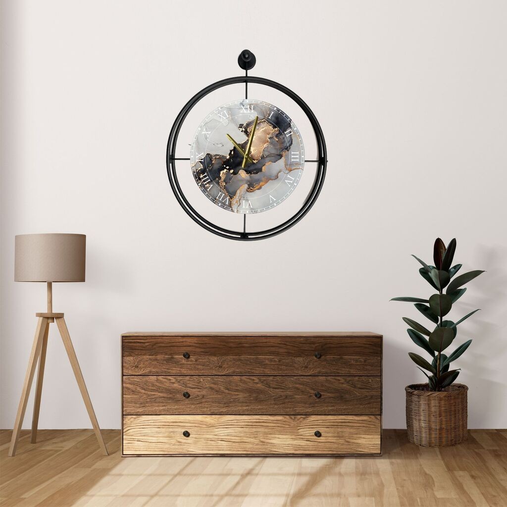 Wallity dzиден часовник Mcclock-00122, 58x65x7 см, црн