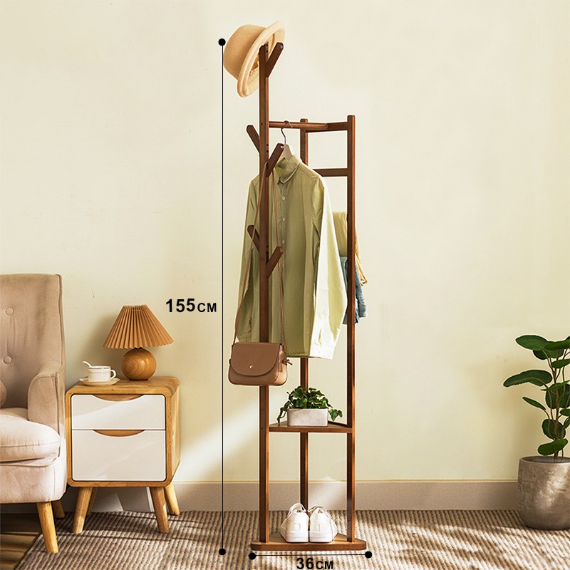 HOME IDEA Стоечка Закачалка Од Бамбус-Мултифункционална