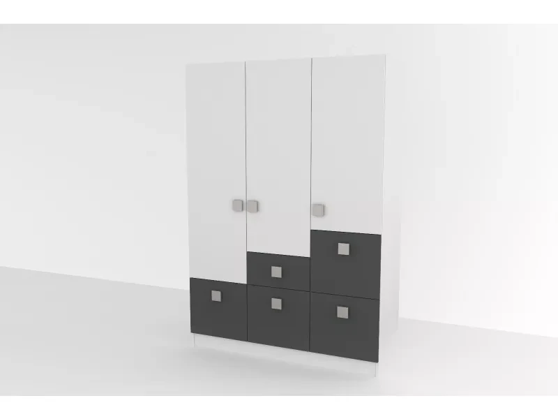 МЕБЕЛ-ВИ Ормар Енди 140 Бела-антрацит