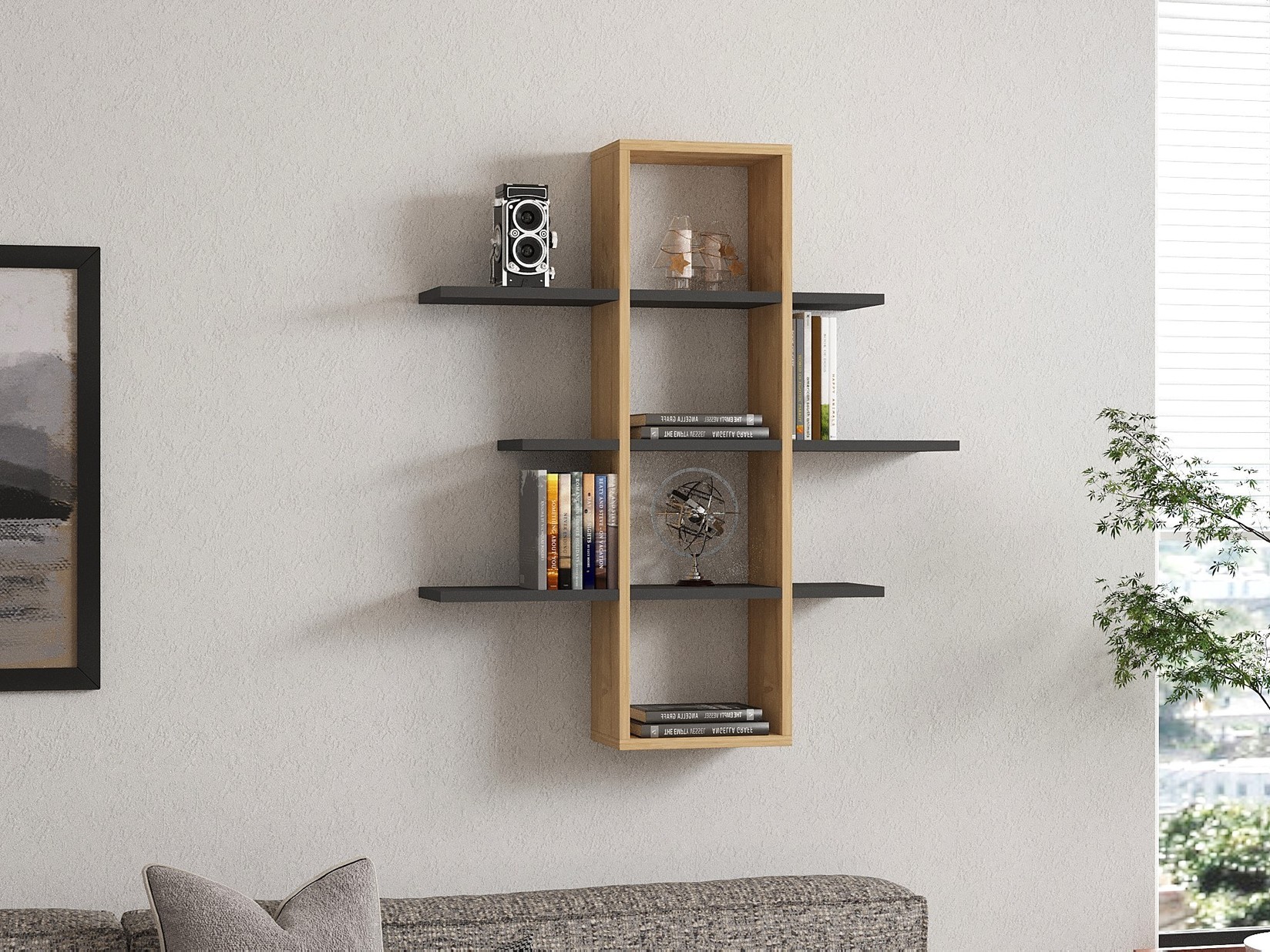 Dzидна полица од даб во Ханах Хоум